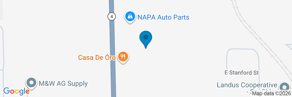 Map showing facility locations