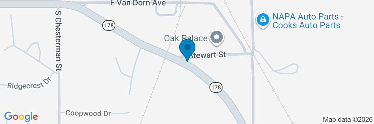 Map showing facility locations