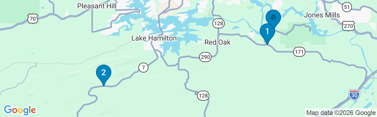 Map showing facility locations