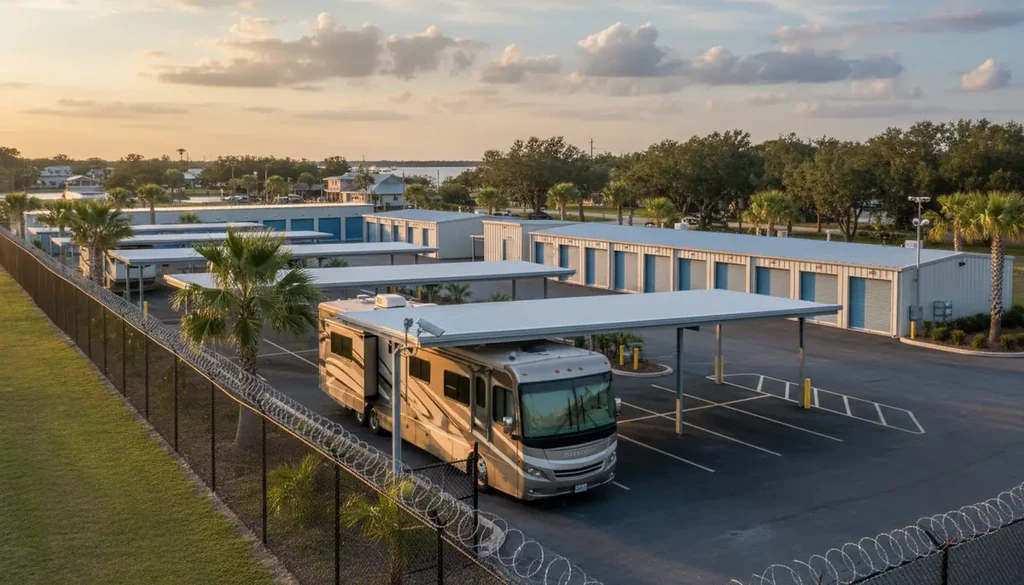 Featured image for RV Storage in Ocean Springs, MS: Covered vs. Indoor Options, Local Weather Tips, and What It Costs